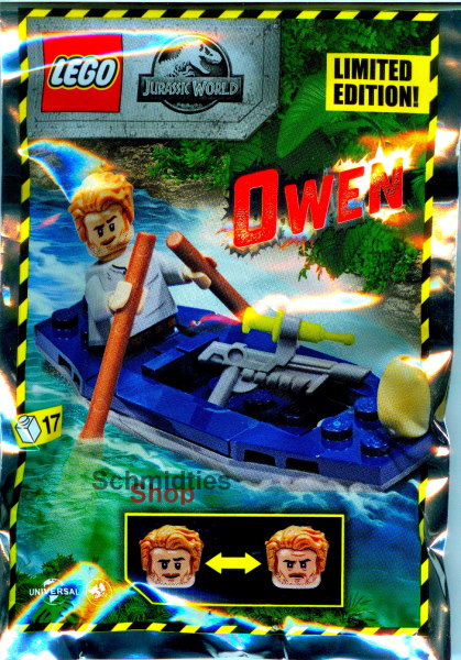 LEGO Jurassic World Polybag: Owen Figur mit Kanu
