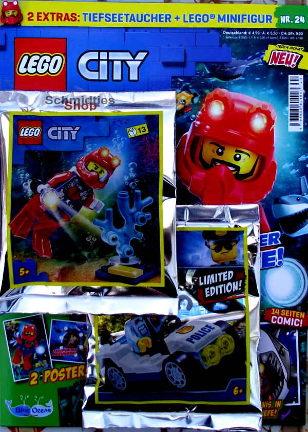LEGO® City - Nr.24-20 - mit Tiefseetaucher und Polizei Set