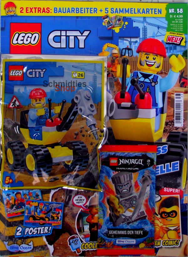 LEGO® City - Nr.38-22 - mit Bauarbeiter mit Bohrfarzeug