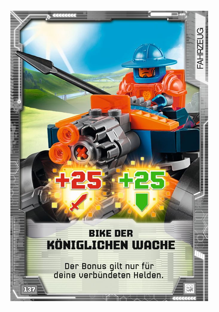 LEGONexo Knights Serie 2 - Fahrzeug Karte - 137
