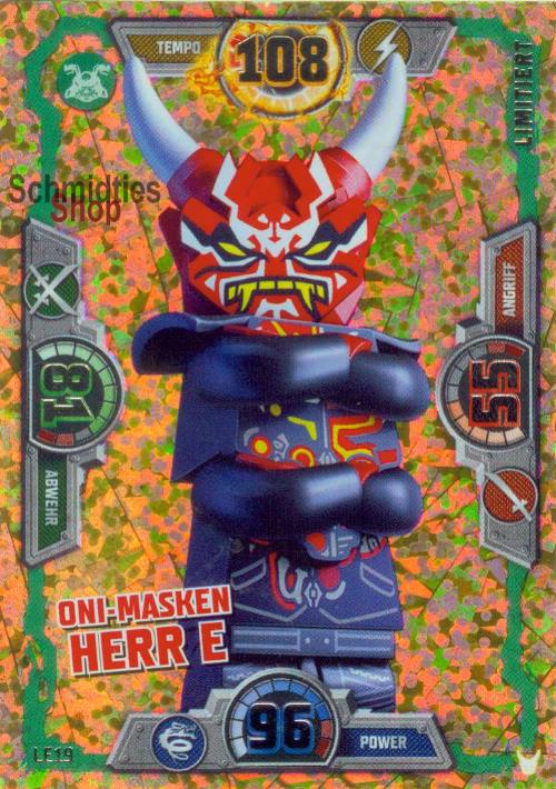 LE19 Oni-Masken Herr E LEGO Ninjago Serie 3 Trading Card Game 