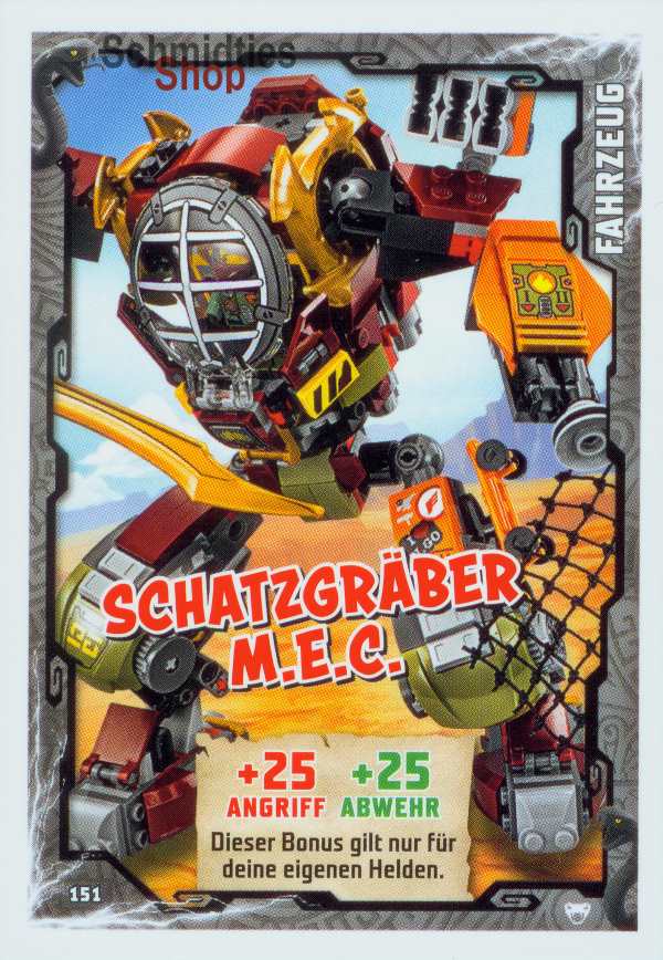LEGONINJAGO Fahrzeugkarte - 151 - Schatzgrber M.E.C.
