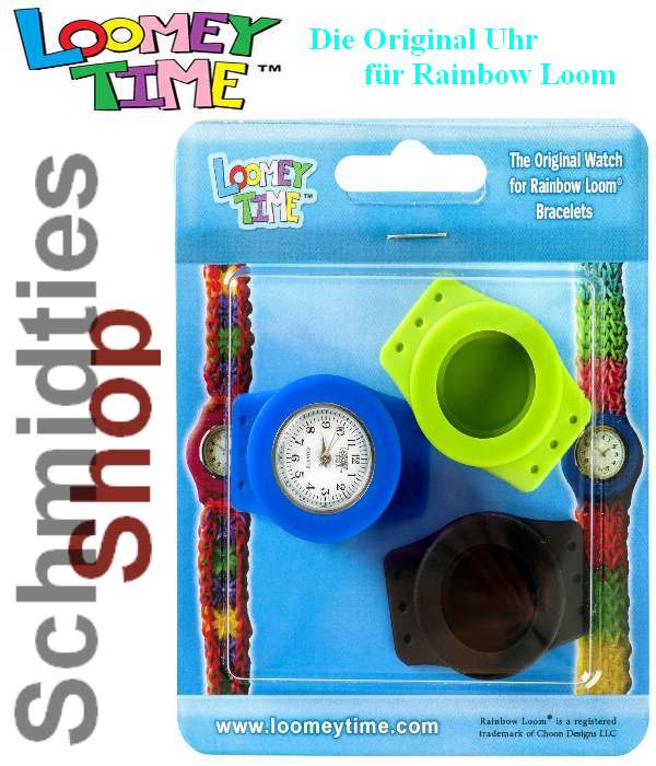 Rainbow Loom® Uhr Loomey Time™,Schwarz-Grün-Blau