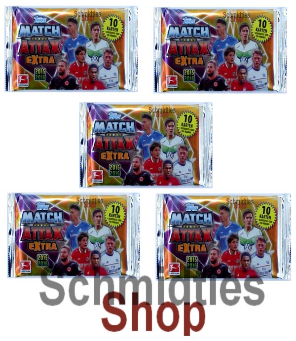 MATCH ATTAX EXTRA - 5 Booster Tüten- Saison 2015/16